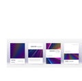 Minimalistic brochure design template set. Rainbow