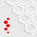 Minimalistic Business Card Background. Vector Hexagon Wallpaper