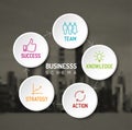 Minimalistic business schema diagram Royalty Free Stock Photo