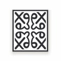 Minimalistic Byzantine-style Iconography: Abstract Design On White Background Royalty Free Stock Photo