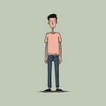 Minimalistic Cartoon Man In Urban Life: Honest Portrayal By Jean Jullien Royalty Free Stock Photo