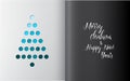 Minimalistic Christmas tree made from holes Royalty Free Stock Photo