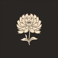 Minimalistic Chrysanthemum Logo Design - Chinese Iconography Inspired