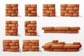 Minimalistic Clay Brick Set AI Generated