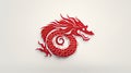 Minimalistic Clean Chinese New Year Zodiac Sign Year of the Dragon AI Generated
