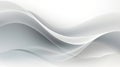 Minimalistic Clean Grey Background with Dynamic Waves Technology Network AI Generated Royalty Free Stock Photo