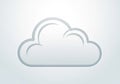Minimalistic cloud icon design on a Royalty Free Stock Photo