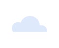 Minimalistic cloud icon, ideal for representing online storage, digital services, or data management Royalty Free Stock Photo