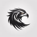 Dynamic Eagle Head Vector Illustration On Grey Background Royalty Free Stock Photo