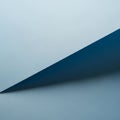 Minimalistic composition featuring a geometric shape formed by a folded Royalty Free Stock Photo