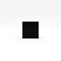 A minimalistic composition showcasing a solid black cube centered against a stark Royalty Free Stock Photo