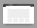 Minimalistic concept of web browser. Wireframes screens.