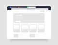 Minimalistic concept of web browser. Wireframes screens.