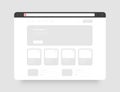 Minimalistic concept of web browser. Wireframes screens.