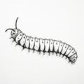 Minimalistic Conceptual Drawing Of A One-eyed Caterpillar