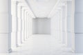Minimalistic concrete tunnel interior Royalty Free Stock Photo