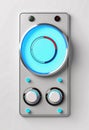 A minimalistic control panel or interface design. Template for web online app dashboard. Set of Buttons, Dials, Knobs on neutral Royalty Free Stock Photo