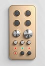 A minimalistic control panel or interface design. Template for web online app dashboard. Set of Buttons, Dials, Knobs on neutral Royalty Free Stock Photo