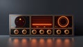 A minimalistic control panel or interface design. Template for web online app dashboard. Set of Buttons, Dials, Knobs on neutral