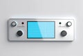 A minimalistic control panel or interface design. Template for web online app dashboard. Set of Buttons, Dials, Knobs on neutral