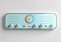 A minimalistic control panel or interface design. Template for web online app dashboard. Set of Buttons, Dials, Knobs on neutral