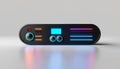 A minimalistic control panel or interface design. Template for web online app dashboard. Set of Buttons, Dials, Knobs on neutral