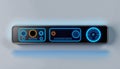 A minimalistic control panel or interface design. Template for web online app dashboard. Set of Buttons, Dials, Knobs on neutral