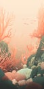 Minimalistic Coral Reef Iphone Wallpaper