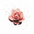 Minimalistic Cosmos: A Rose In Paint Royalty Free Stock Photo