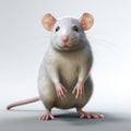 Minimalistic 3d Rat Character Model In Cel Shading Style Royalty Free Stock Photo