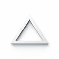 Minimalistic 3d Rendering Of White Triangle On Isolated Background