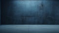 Minimalistic Dark Blue Concrete and Cement Wall Background AI Generated