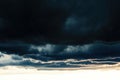 Minimalistic dark cloudscape illustration with atmospheric skies for design use Royalty Free Stock Photo