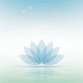 A minimalistic design featuring a stylized lotus flower composed of layered, Royalty Free Stock Photo