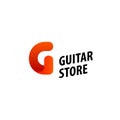 Minimalistic design of logo for Guitar store