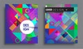 Minimalistic design sets, creative concept Abstract geometric design, Memphis pattern and colorful background. Applicable for Royalty Free Stock Photo