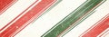 Minimalistic diagonal pattern in red and green creating a festive design