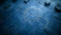 Minimalistic Digital Blueprint of Futuristic PCB Design, Ideal for Engineering Tech Backgrounds