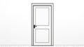 minimalistic door outline Royalty Free Stock Photo