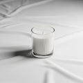 Minimalistic emphasizing the simplicity and elegance of the candle and Royalty Free Stock Photo