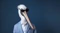 Minimalistic Fashion Portrait Of Pelican