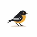 Minimalistic Finch Icon On White Background - Simple And Eye-catching Design