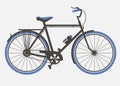 Minimalistic flat bicycle illustration