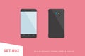 Minimalistic flat illustration of mobile phone. perspective view. Mockup generic smartphone. Template for infographics Royalty Free Stock Photo