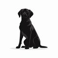 Minimalist Black Dog Silhouette Illustration Inspired By Charles White