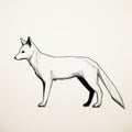 Minimalistic Fox Vector Illustration With Sharp Perspective Angles