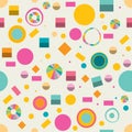 Minimalistic geometric repeat color pattern