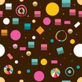 Minimalistic geometric repeat color pattern.