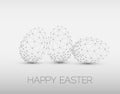 Minimalistic geometric vector Happy Easter card