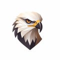 Minimalistic Geometrical Bald Eagle Head Illustration Royalty Free Stock Photo